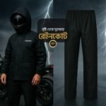 100% Waterproof Heat sealing Raincoat for men (Black) - Image 2