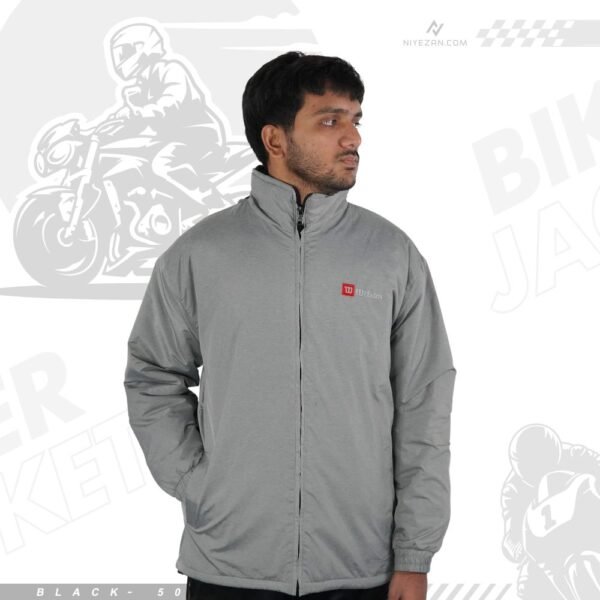 102- Hooded Windbreaker With Inner Padding - Ash (উইলসন জ্যাকেট - অ্যাশ) - Image 3