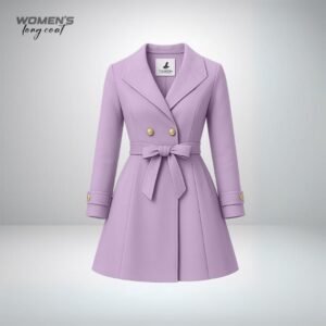 Women's Long Coat- Purple