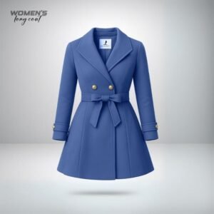 Women's Long Coat- Royal Blue
