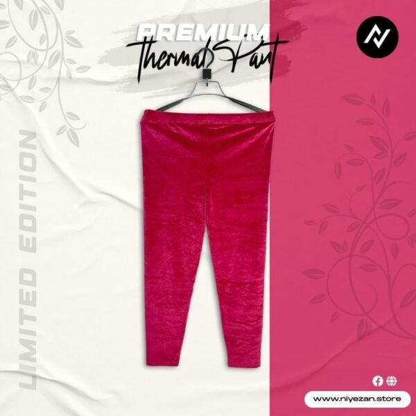 Velvet Thermal Pant- Maroon - Image 1
