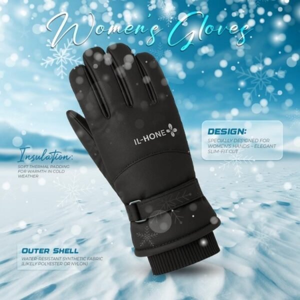 China Women's Hand Gloves-Black - Image 1