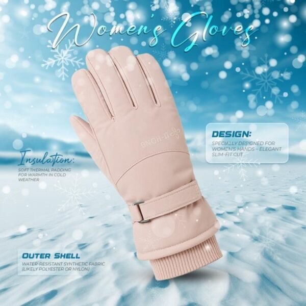 China Women's Hand Gloves-Pink - Image 1