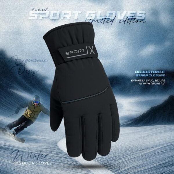 Men's Hand Gloves Without Cuff - Black - Image 1