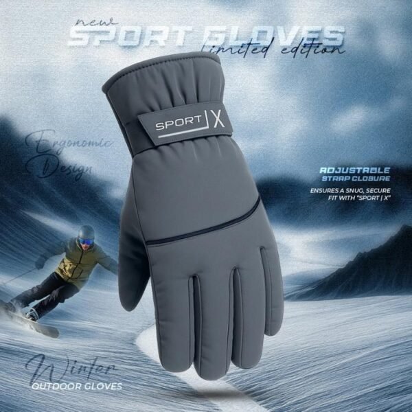 Men's Hand Gloves Without Cuff - Gray - Image 1