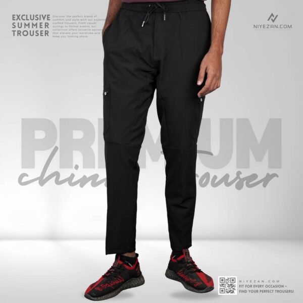 Premium Five Pocket Trouser - Black | প্রিমিয়াম পাঁচ পকেট ট্রাউজার - ব্ল্যাক - Image 2