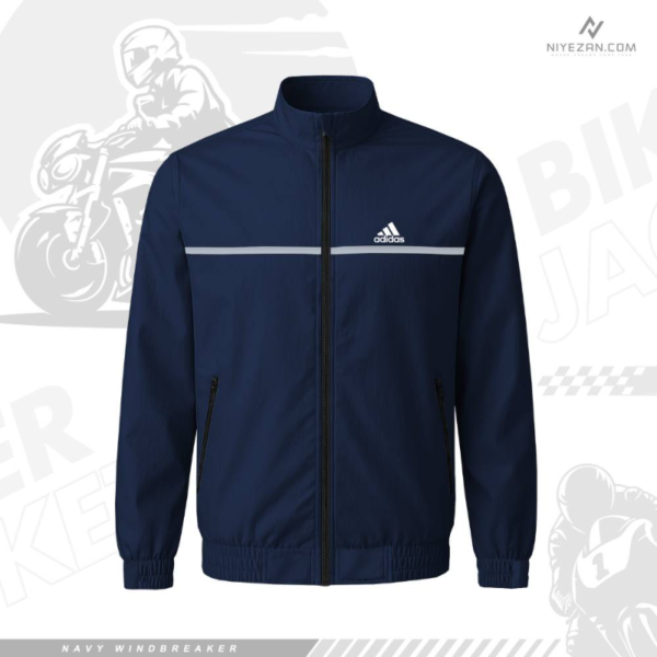 Solid Windbreaker - Navy - Image 1