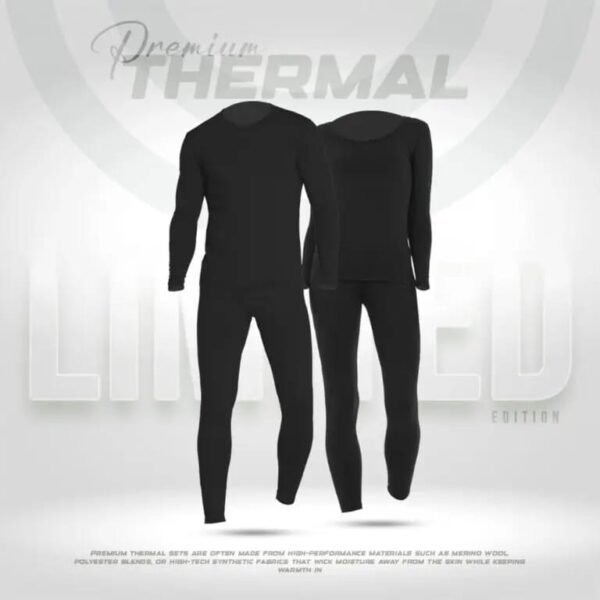 Unisex Premium Thermal 1 Set- Black - Image 1